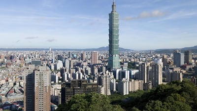 The skyline of Taipei is dominated by the Taipei 101 structure, which preceded the Burj Khalifa as the world’s tallest building. iStockphoto.com
