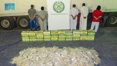 Five people attempting to receive the shipment have been arrested in the city of Riyadh and the province of Jeddah. SPA