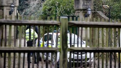 Police seal off the front gates of the Sunningdale home of Boris Berezovsky after he was found dead. Matthew Lloyd / Getty Images