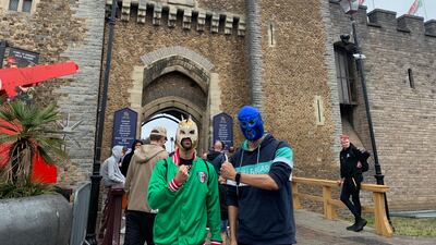 Victor Exposito Cato, left, and Ismael Petrone journeyed all the way from Mexico City to Barcelona, where they stayed for a week, before heading to Bristol and then Cardiff. All photos: Evelyn Lau / The National