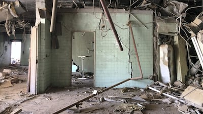 The ground floor of Ramadi's former hospital, where minor surgeries were once carried out. Sofia Barbarani / The National