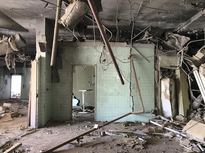 The ground floor of Ramadi's former hospital, where minor surgeries were once carried out. Sofia Barbarani / The National