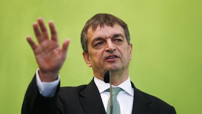Jerome Champagne speaks during a news conference in London January 20, 2014. Jerome Champagne launched his bid to stand for the FIFA presidency on Monday but immediately undermined his campaign by saying he did not think he could beat Sepp Blatter should the Swiss incumbent stand for re-election. REUTERS/Suzanne Plunkett