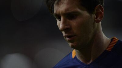 Barcelona's Lionel Messi shown during his team's La Liga win over Sporting Gijon on Wednesday night. Miguel Riopa / AFP / February 17, 2016