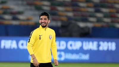 Amer Abdulrahman during training.