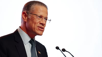 Badr Jafar, special envoy of the Minister of Foreign Affairs for business and philanthropy, at the formal launch of the Resilio Fund in Dubai. Chris Whiteoak / The National