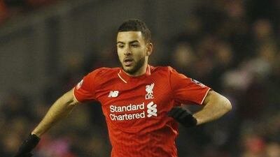Kevin Stewart of Liverpool shown in action in the FA Cup on Wednesday night at Anfield. Phil Noble / Reuters