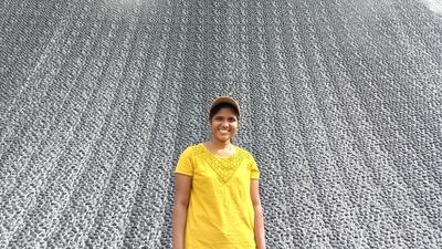 Chinchu Joseph visiting sites in Dubai.