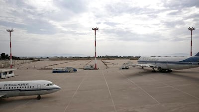 Olympic Airways aircraft remain grounded at former Athens International airport of Hellenikon. Yorgos Karahalis / Reuters