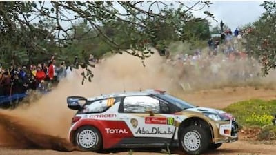 Sheikh Khalid Al Qassimi and co-driver Scott Martin gathered their first World Rally Championship points in their Abu Dhabi-sponsored Citroen DS3 at Portugal.