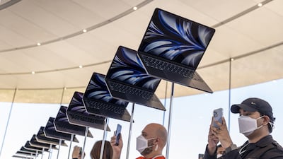 People view the new MacBook Air at the Apple Worldwide Developers Conference in Cupertino in June last year. Bloomberg
