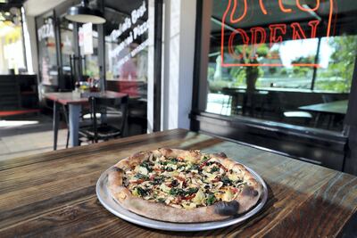 The veggie primo pizza from Pitfire in Jumeirah Lake Towers. Chris Whiteoak / The National