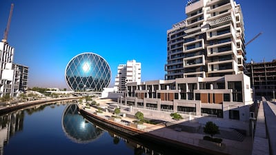 Aldar headquarters in Abu Dhabi. The company recorded total UAE sales of Dh6.8 billion in the second quarter. Victor Besa / The National