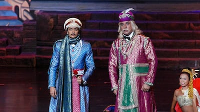 The IIFA Awards headed to Bangkok in 2008, with hosts Boman Irani and Riteish Deshmukh, pictured, leaving the audience in splits. Priyanka Chopra was one of the performers while Shah Rukh Khan's Chak De! India swept all the major awards.
