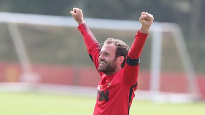 Juan Mata of Manchester United has something to celebrate. Getty