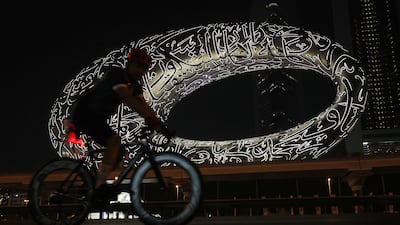 The ride started in the early hours of Sunday morning, with the 12km Sheikh Zayed Road route passing the Museum of the Future