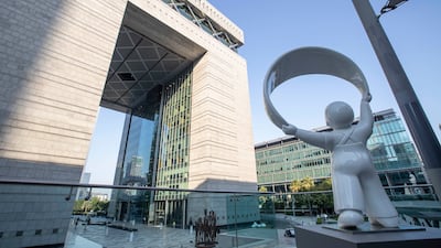 The Dubai International Finance Centre. The financial hub's regulator has released its proposed framework covering cryptocurrencies. Ruel Pableo / The National