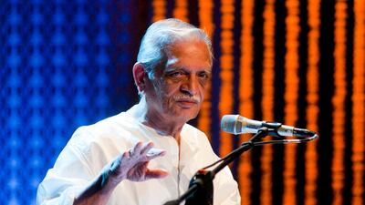 Lyricist Gulzar will attend the Sharjah International Book Fair. Courtesy Abu Dhabi Tourism & Culture Authority