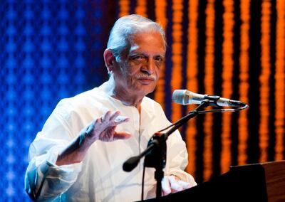 Gulzar won an Academy Award for his word on the 'Slumdog Millionaire' soundtrack. Courtesy Abu Dhabi Tourism & Culture Authority
