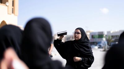 An architectural walk on Saturday explored spaces of coexistence around Al Qasimiyah neighborhood in Sharjah. The journey followed the path of the recently launched publication 'In Search if Spaces of Coexistence: An Architect’s Journey'. Photo: Reem Mohammed/The National