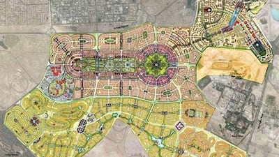 Layout plans of the future Mohamed Bin Rashid City in Dubai. Courtesy WAM