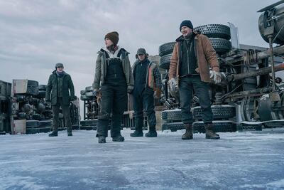 A still from the motion picture 'The Ice Road', starring Liam Neeson.