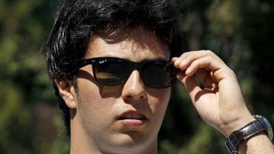 Formula One driver Sergio Perez.