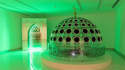 'Mihrab' by Khalid Zahid and Ali Chaaban, on show at the Sharjah Islamic Art Festival in 2018. Antonie Robertson / The National