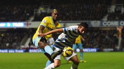 Right-back: Mauricio Isla, Queens Park Rangers: The best player on the park in the stalemate against Crystal Palace, even if the Chilean’s efforts did not bring a breakthrough. (Photo: Christopher Lee / Getty Images)