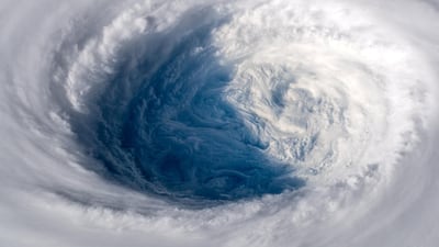 Super typhoon Trami is seen from the International Space Station as it moves in the direction of Japan. Reuters