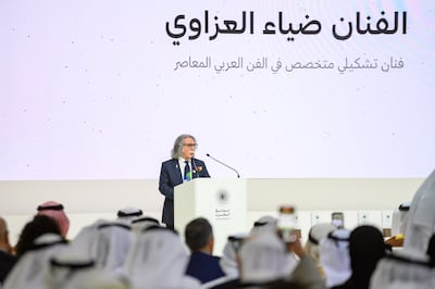 Dia Al Azzawi won the 2024 Great Arab Minds award in literature and arts. Photo: Great Arab Minds