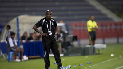 Eid Baroot shown during a UAE League Cup match on September 9, 2013, then as manager of Emirates Club. Christopher Pike / The National