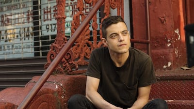 MR. ROBOT -- "v1ew-s0urce.flv" Episode 107 -- Pictured: Rami Malek as Elliot Alderson -- (Photo by: David Giesbrecht/USA Network/NBCU Photo Bank via Getty Images)