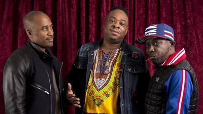 From left, Ali Shaheed Muhammad, Jarobi White, and Phife Dawg, three of the original Tribe members. AP Photo
