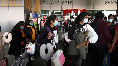People have been critical of long queues at Indira Gandhi International Airport in New Delhi. AFP
