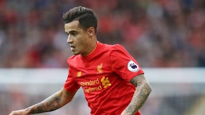 Philippe Coutinho of Liverpool in action during the Premier League match between Liverpool and Hull City at Anfield on September 24, 2016 in Liverpool, England. Julian Finney / Getty Images