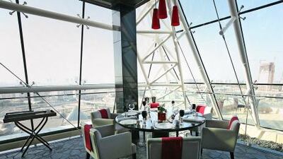 Diners can enjoy stunning views of Sheikh Zayed Road at The Noble House.