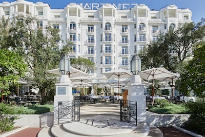 The facade of the Hotel Martinez in Cannes. Photo: Hotel Martinez
