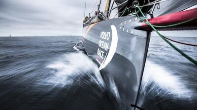 Abu Dhabi Ocean Racing's Azzam is fourth currently in Leg 6 of the Volvo Ocean Race and the overall race leading boat. Matt Knighton / Volvo Ocean Race