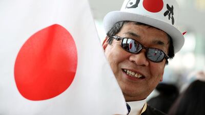 Fumio Matsuda represents Japan with his outfit. Chris Whiteoak / The National