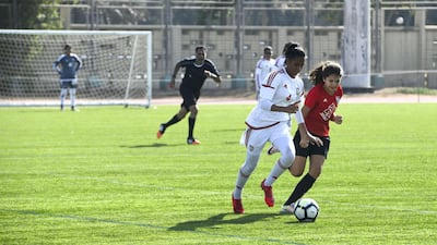 Go Pro (red) from Dubai vs. UAE National team (white) under 14 age group.