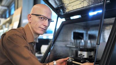Masdar Institute’s Dr Mamoun Medraj is seeking alternatives to rare earths. The ramifications of his research could be hugely important for Emirati business and commerce. Delores Johnson / The National