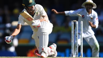 Australia batsman Joe Burns is bowled out by Pakistan's Yasir Shah for 97. EPA