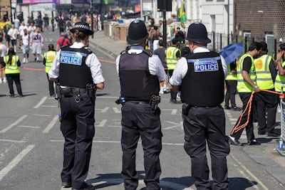 Police officers patrolling the streets of London. Getty Images