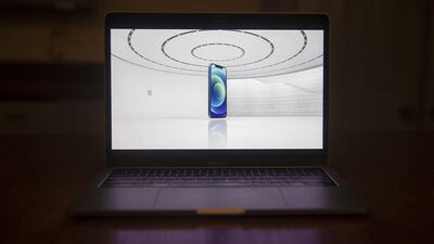 The Apple iPhone 12 is unveiled during a virtual product launch. Bloomberg