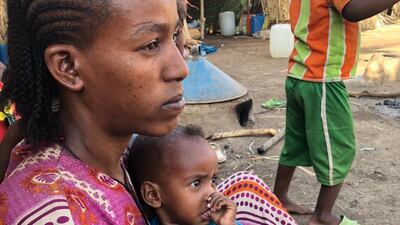 Tshaga, 27, and her one year-old daughter Temnit. Courtesy MSF