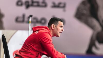 Yara Kakish’s coach during the JJIF World Championship in Abu Dhabi. Reem Mohammed / The National