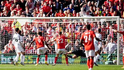 Nottingham Forest defeated Liverpool at the City Ground on Saturday. AP