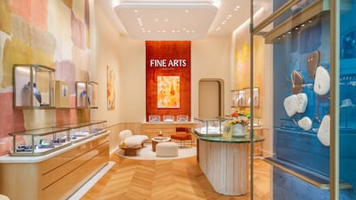 Inside Shamsa Alabbar's Fine Arts Jewellery boutique in Dubai Mall. Photo: Fine Arts Jewellery