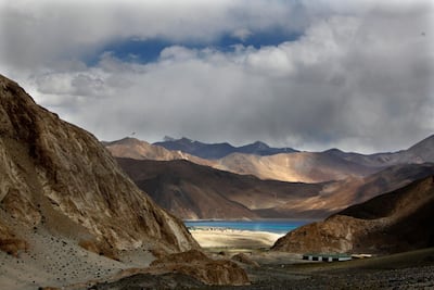 The Pangong Lake in India's Ladakh region, along the border with China, has seen tensions flare up between the neighbours. AP Photo